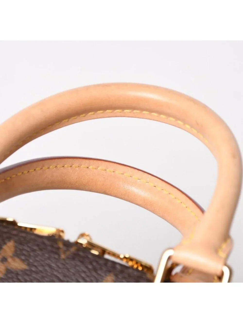 Louis Vuitton Monogram Alma BB Handbag Shoulder Gold